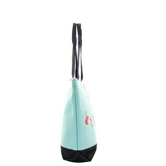 MINT GREEN STEER HEAD CANVAS TOTE BAG! - Picture 3 of 4